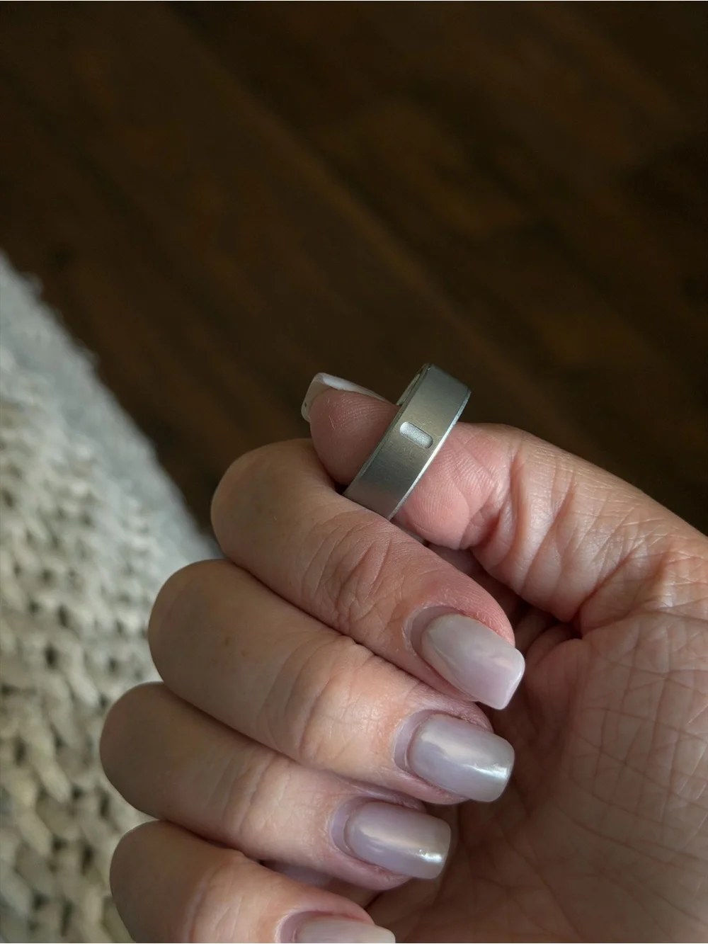 Oura Ring 4 Brushed Silver Size 9